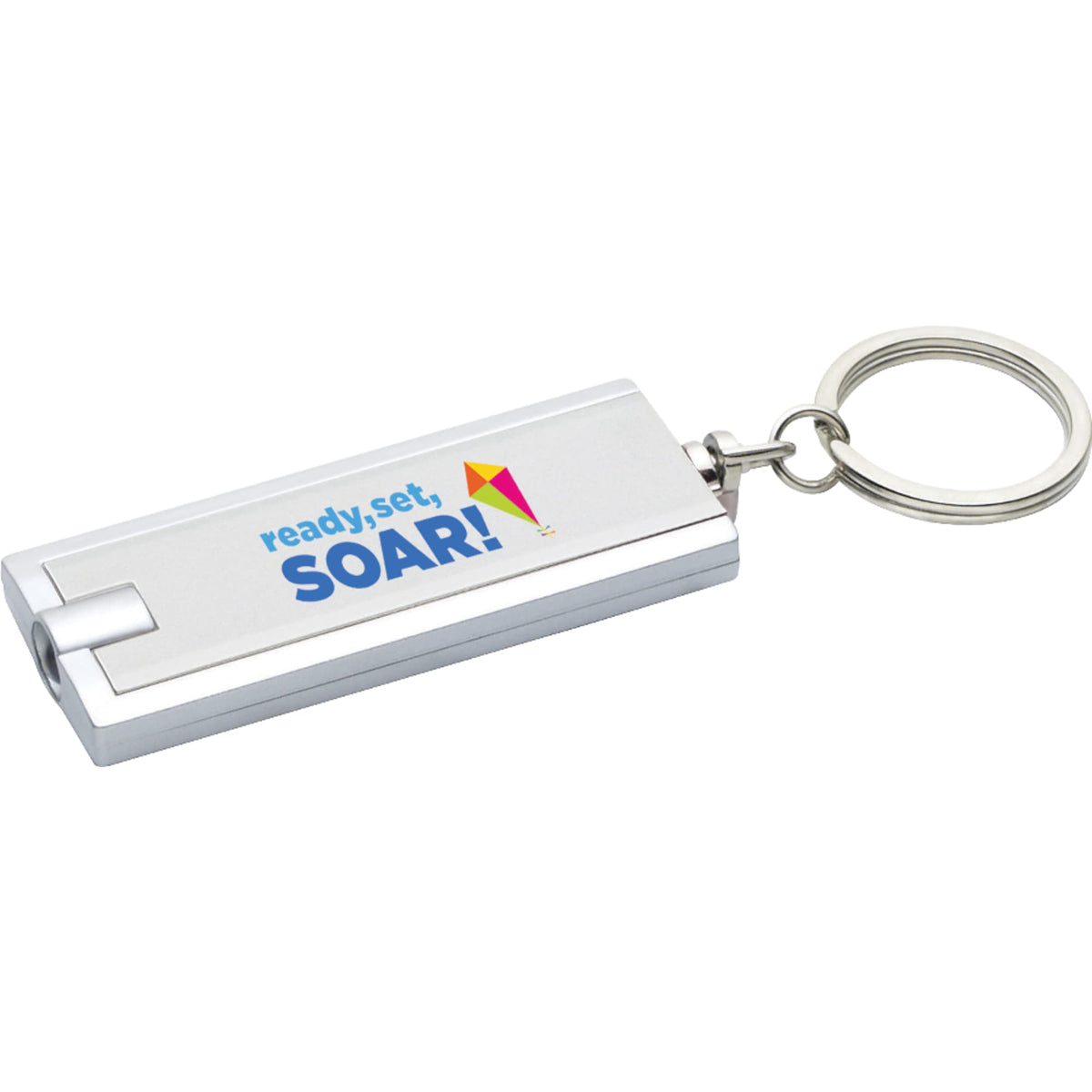 Rectangular LED Key Light with Split Ring Full Color - Silver - Photo