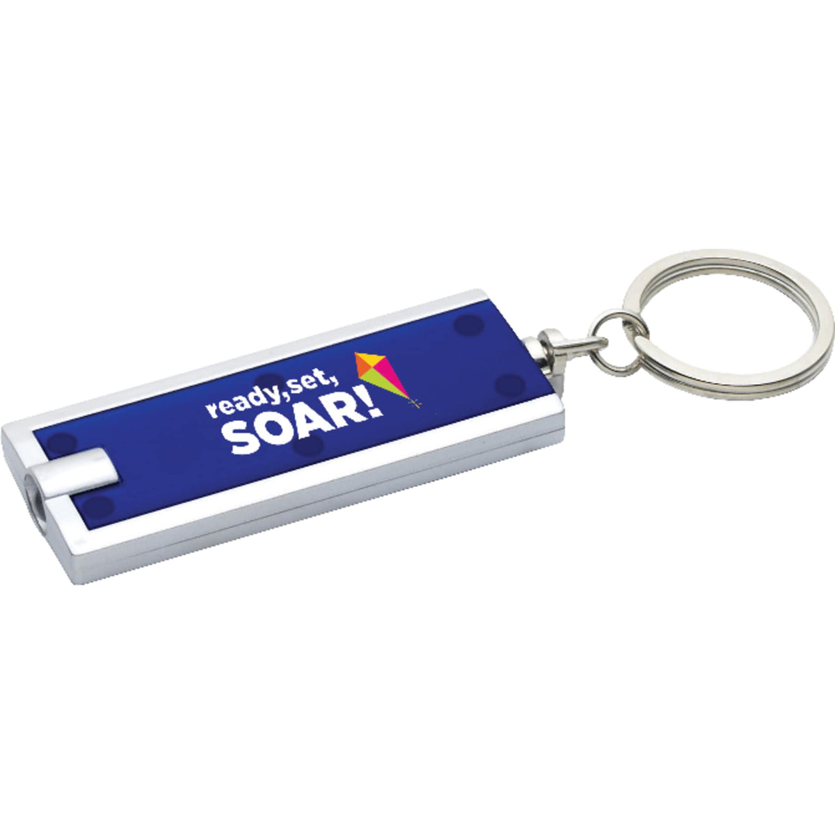 Rectangular LED Key Light with Split Ring Full Color - Translucent Blue - Photo