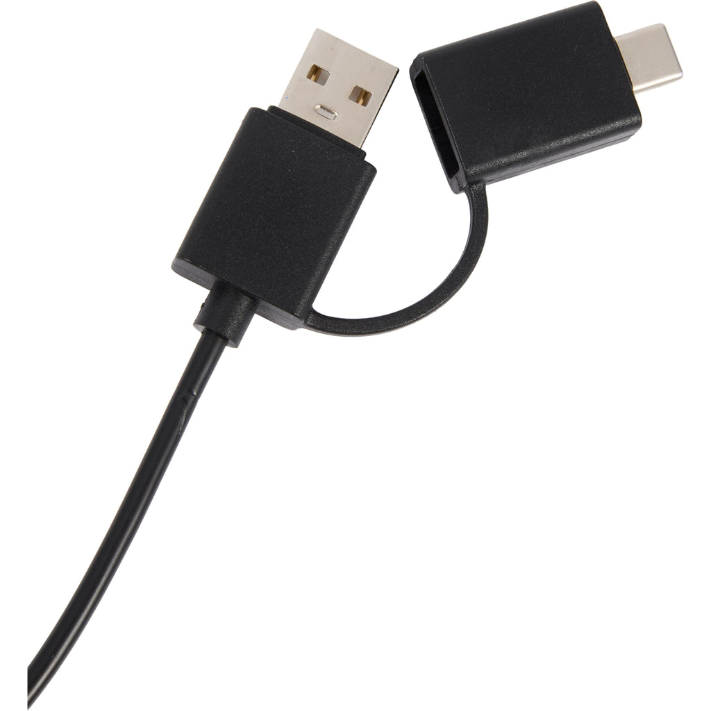 Recycled 5-in-1 Charging Cable, 39 Inch - Black - Detail 2