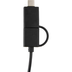Recycled 5-in-1 Charging Cable, 39 Inch - Black - Detail