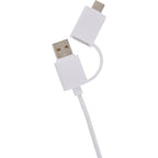 Recycled 5-in-1 Charging Cable, 39 Inch - White - Detail 2