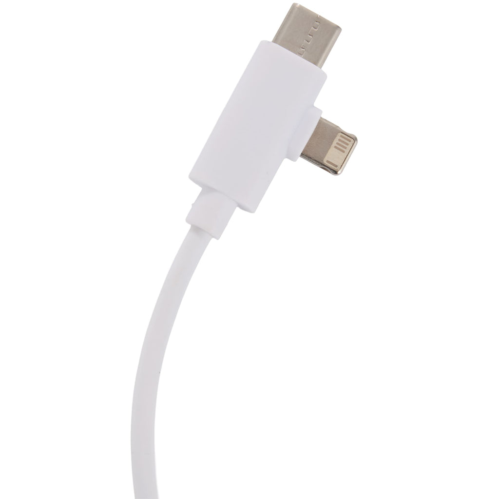 Recycled 5-in-1 Charging Cable, 39 Inch - White - Detail 4