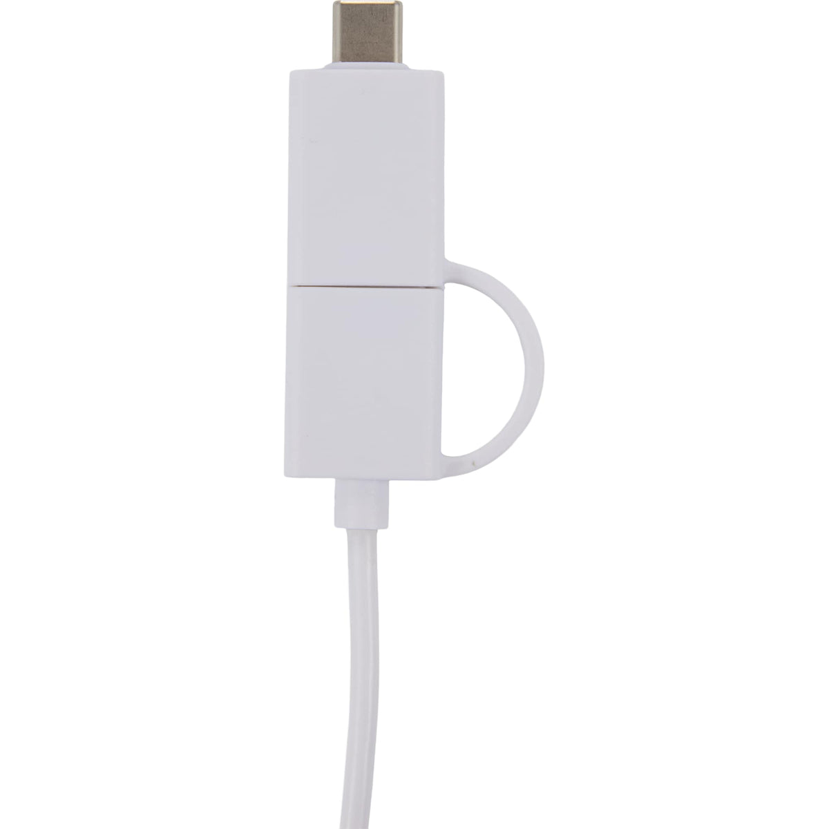 Recycled 5-in-1 Charging Cable, 39 Inch - White - Detail