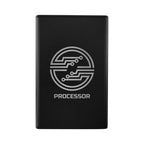 Recycled ABS and Aluminum Power Bank, 5,000 mAh - Black - Laser Engraving