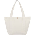Recycled Canvas Souvenir Tote with Snap Closure, 15 oz Embroidery - Natural - Back