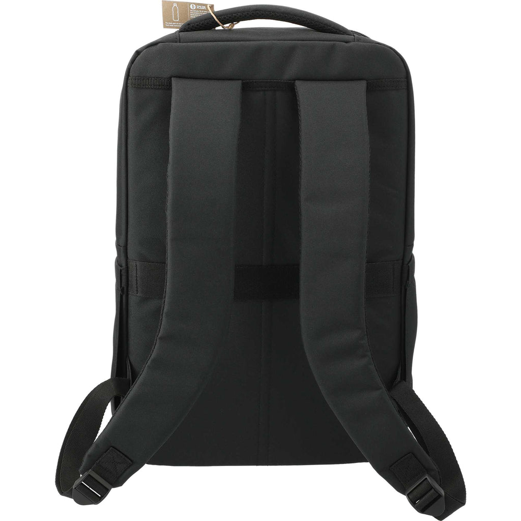 Recycled Commuter Laptop Backpack, 17 Inch Transfer - Black - Back