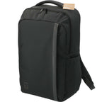 Recycled Commuter Laptop Backpack, 17 Inch Transfer - Black - Left Angle 3