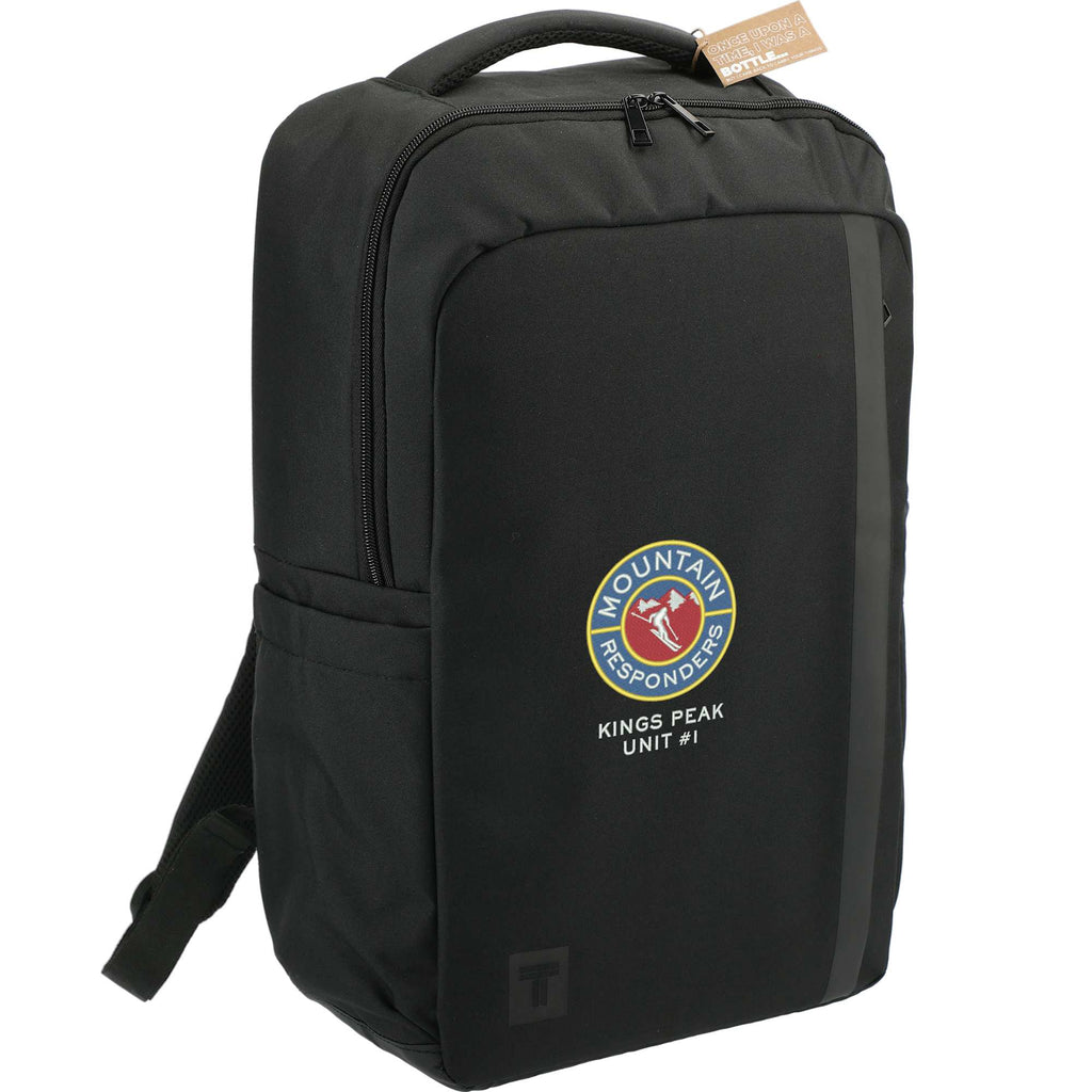 Recycled Commuter Laptop Backpack, 17 Inch Transfer - Black - Right Angle