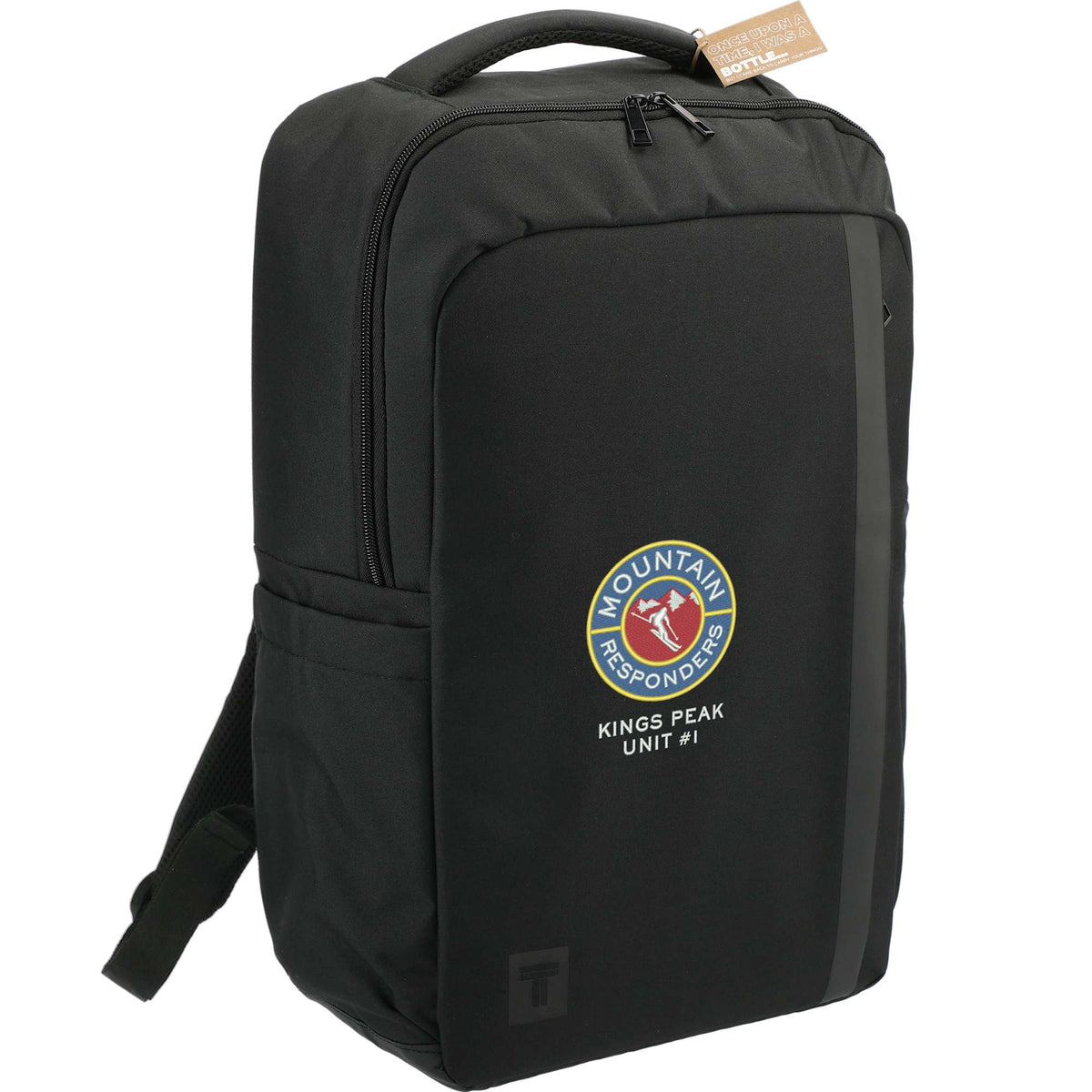Recycled Commuter Laptop Backpack, 17 Inch Transfer - Black - Right Angle