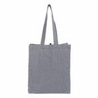 Recycled Cotton Grocery Tote, 7 oz Embroidery - Multi-Colored - Back