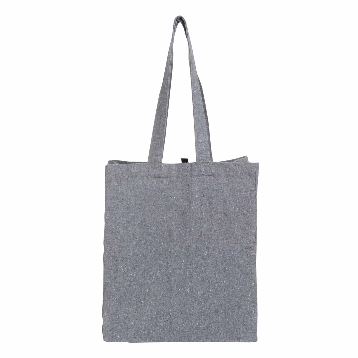 Recycled Cotton Grocery Tote, 7 oz Embroidery - Multi-Colored - Back
