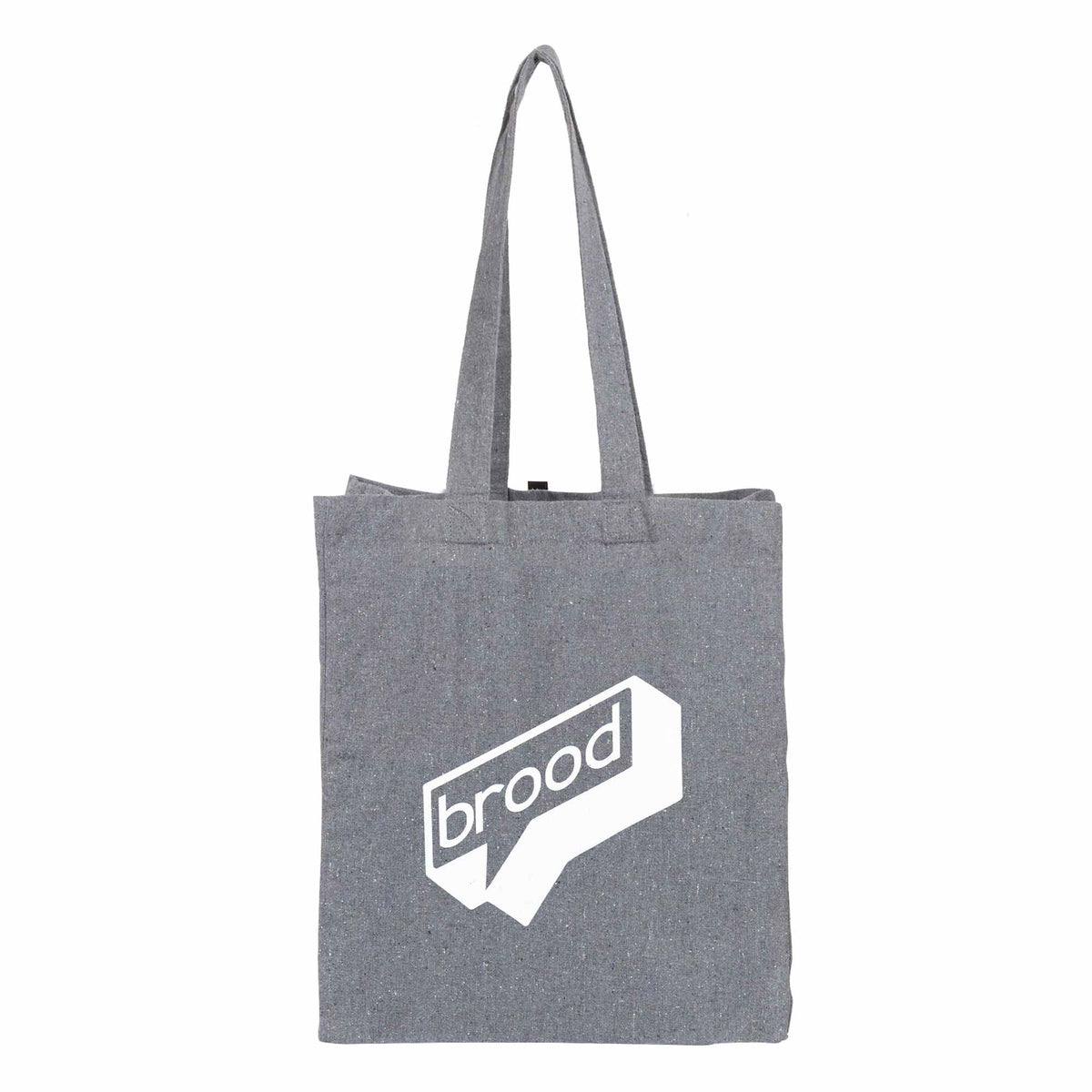 Recycled Cotton Grocery Tote, 7 oz Embroidery - Multi-Colored - Front