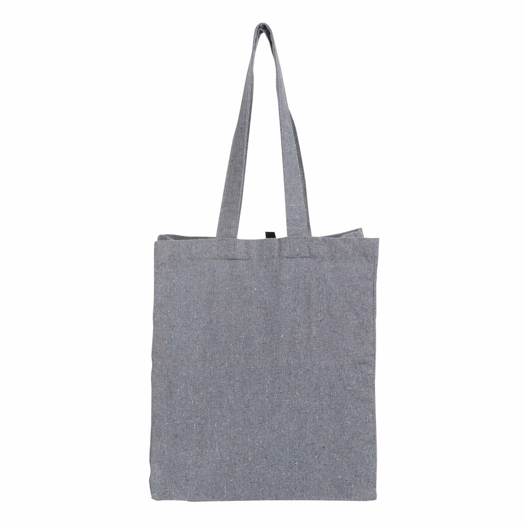Recycled Cotton Grocery Tote, 7 oz Transfer - Multi-Colored - Back