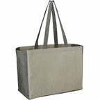 Recycled Cotton Shopper with Contrast Sides - Natural/Black - Right Angle 3