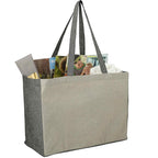 Recycled Cotton Shopper with Contrast Sides - Natural/Black - Right Angle 4