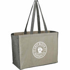 Recycled Cotton Shopper with Contrast Sides - Natural/Black - Right Angle