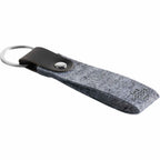 Recycled Felt Loop Keychain - Gray - Left Angle 4