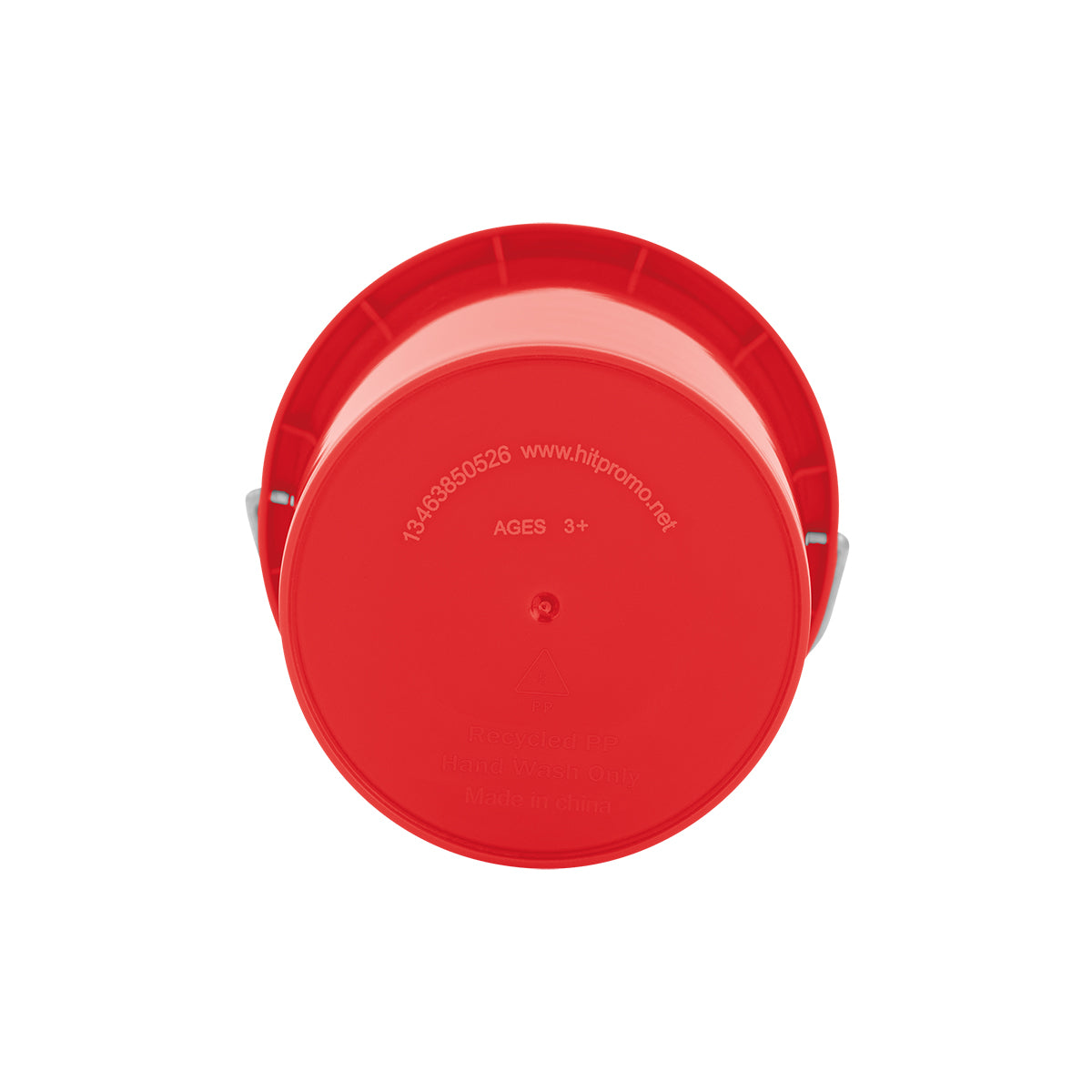 Recycled Mini Bucket, 13 oz - Red - Bottom