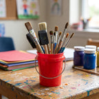 Recycled Mini Bucket, 13 oz - Red - Inuse2
