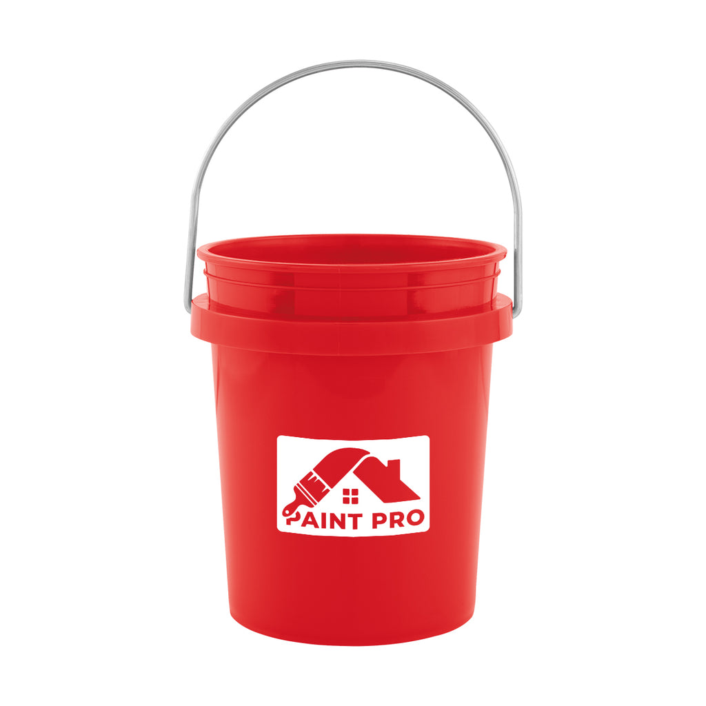 Recycled Mini Bucket, 13 oz - Red - Silk Screen