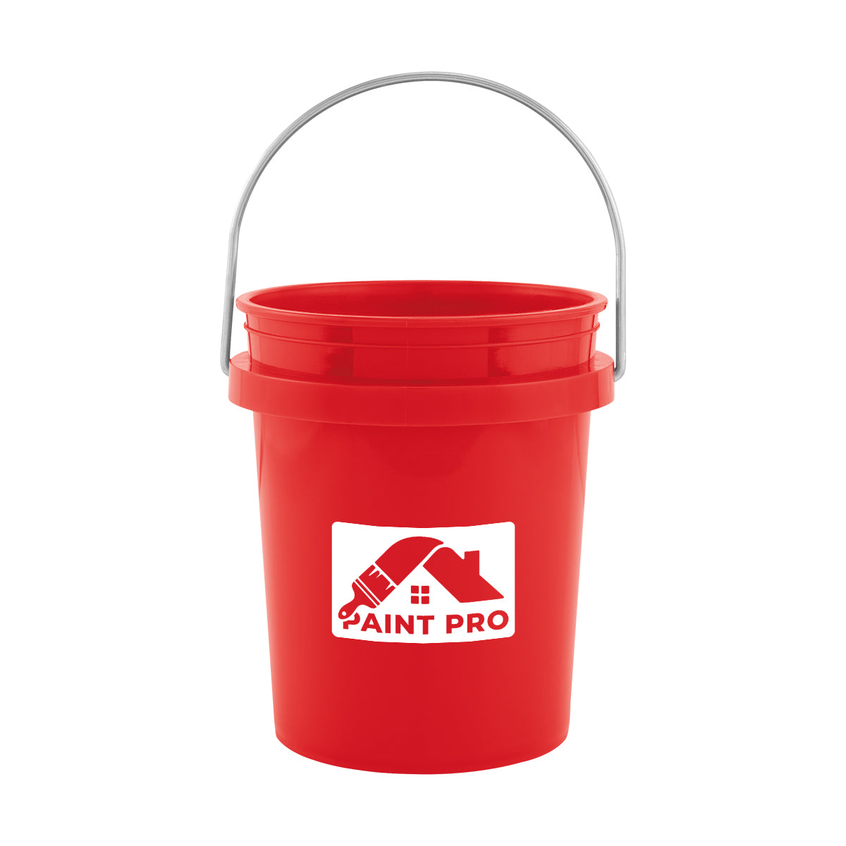Recycled Mini Bucket, 13 oz - Red - Silk Screen