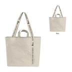 Recycled Mono-Strap Canvas Tote Bag, 14 oz - Natural - Silk Screen