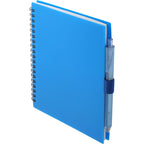 Recycled Spiral Notebook with RPET Pen, 5.5 x 7 Inches - Blue - Left Angle 2