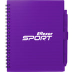 Recycled Spiral Notebook with RPET Pen, 5.5 x 7 Inches - Purple - Front