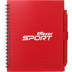Recycled Spiral Notebook with RPET Pen, 5.5 x 7 Inches - Red - Front
