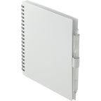 Recycled Spiral Notebook with RPET Pen, 5.5 x 7 Inches - White - Left Angle 2
