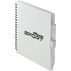 Recycled Spiral Notebook with RPET Pen, 5.5 x 7 Inches - White - Left Angle