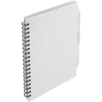 Recycled Spiral Notebook with RPET Pen, 5.5 x 7 Inches - White - Right Angle 2
