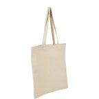Recycled Twill Convention Tote, 6 oz Embroidery - Natural - Right Angle