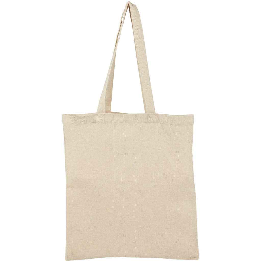 Recycled Twill Convention Tote, 6 oz Transfer - Natural - Back