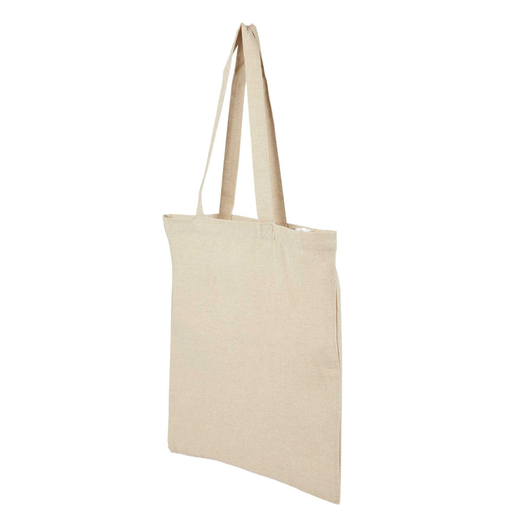 Recycled Twill Convention Tote, 6 oz Transfer - Natural - Left Angle