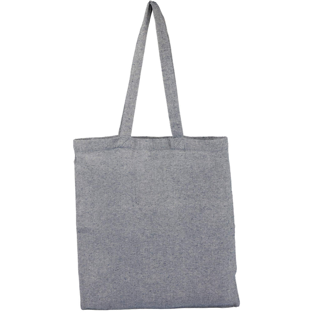 Recycled Twill Convention Tote, 6 oz Transfer - Navy - Back Needs Liq