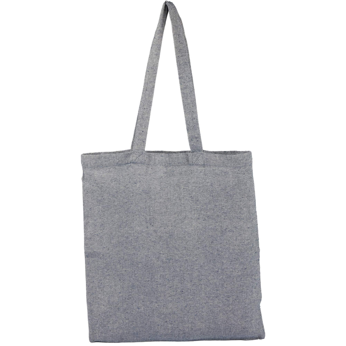 Recycled Twill Convention Tote, 6 oz Transfer - Navy - Back Needs Liq