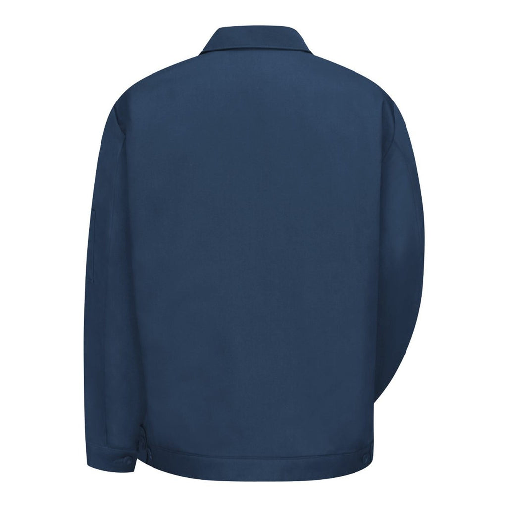 Red Kap Men's Waist Length Jacket Embroidery - Navy (Long Sizes) - Back