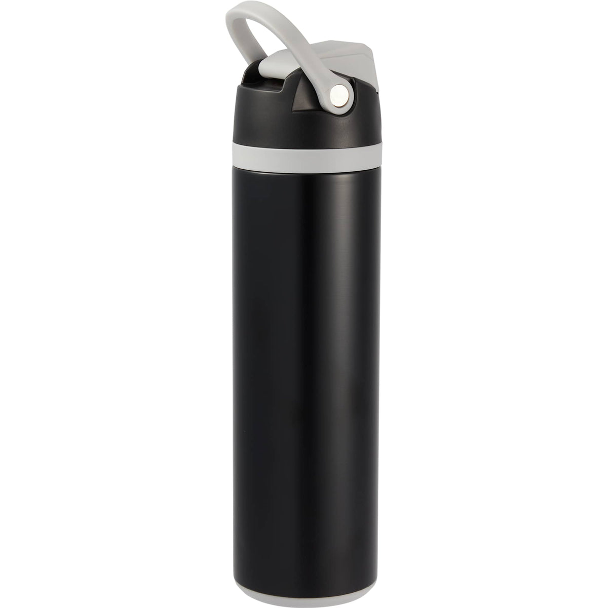 Reef Insulated Flip-Top Bottle in Recycled Steel, 24 oz - Black - Back 2