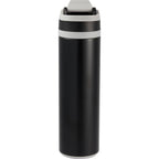 Reef Insulated Flip-Top Bottle in Recycled Steel, 24 oz - Black - Back