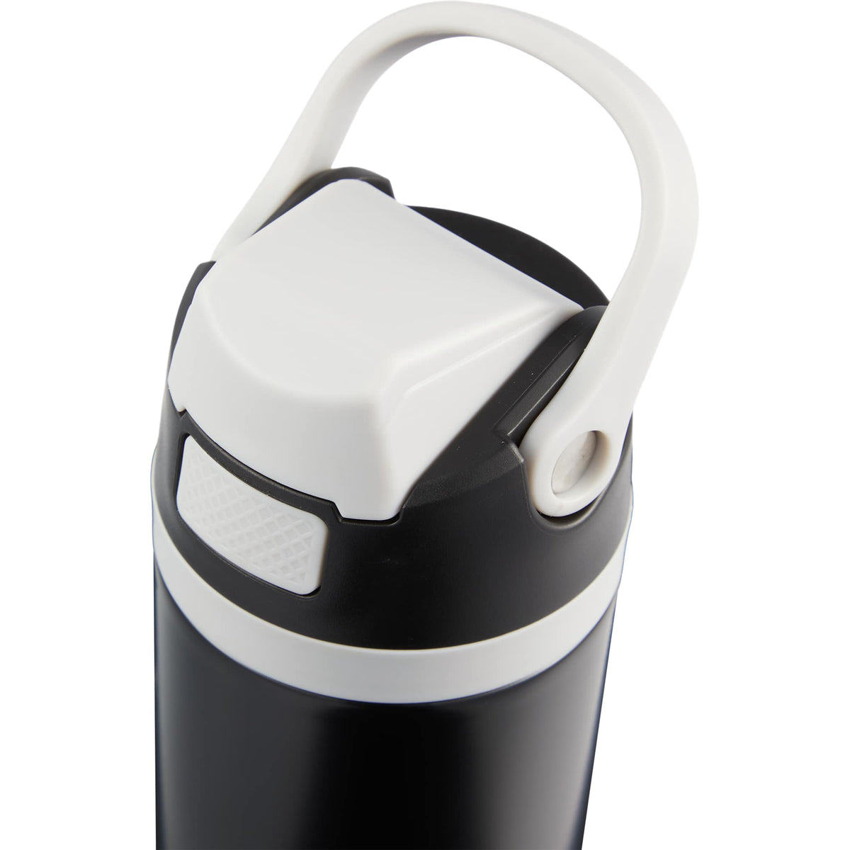 Reef Insulated Flip-Top Bottle in Recycled Steel, 24 oz - Black - Detail