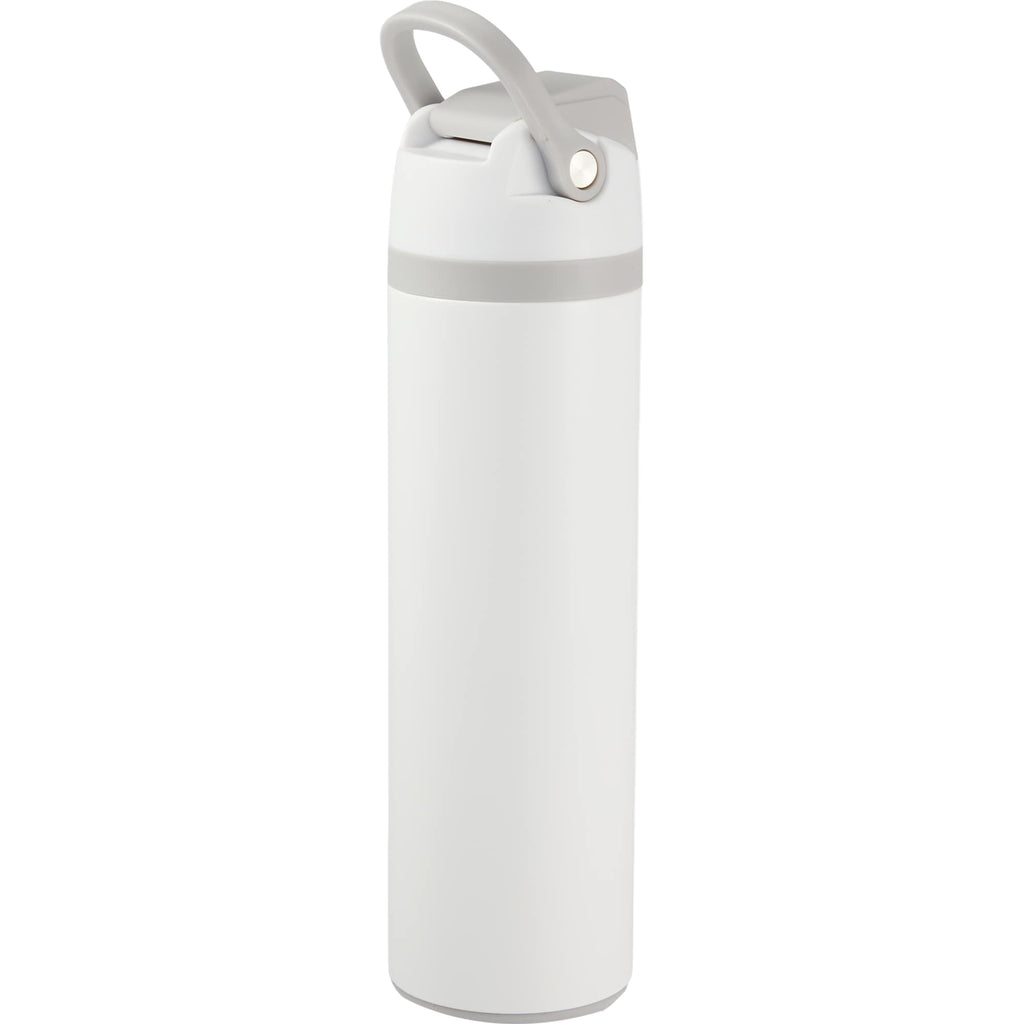 Reef Insulated Flip-Top Bottle in Recycled Steel, 24 oz - White - Back 2