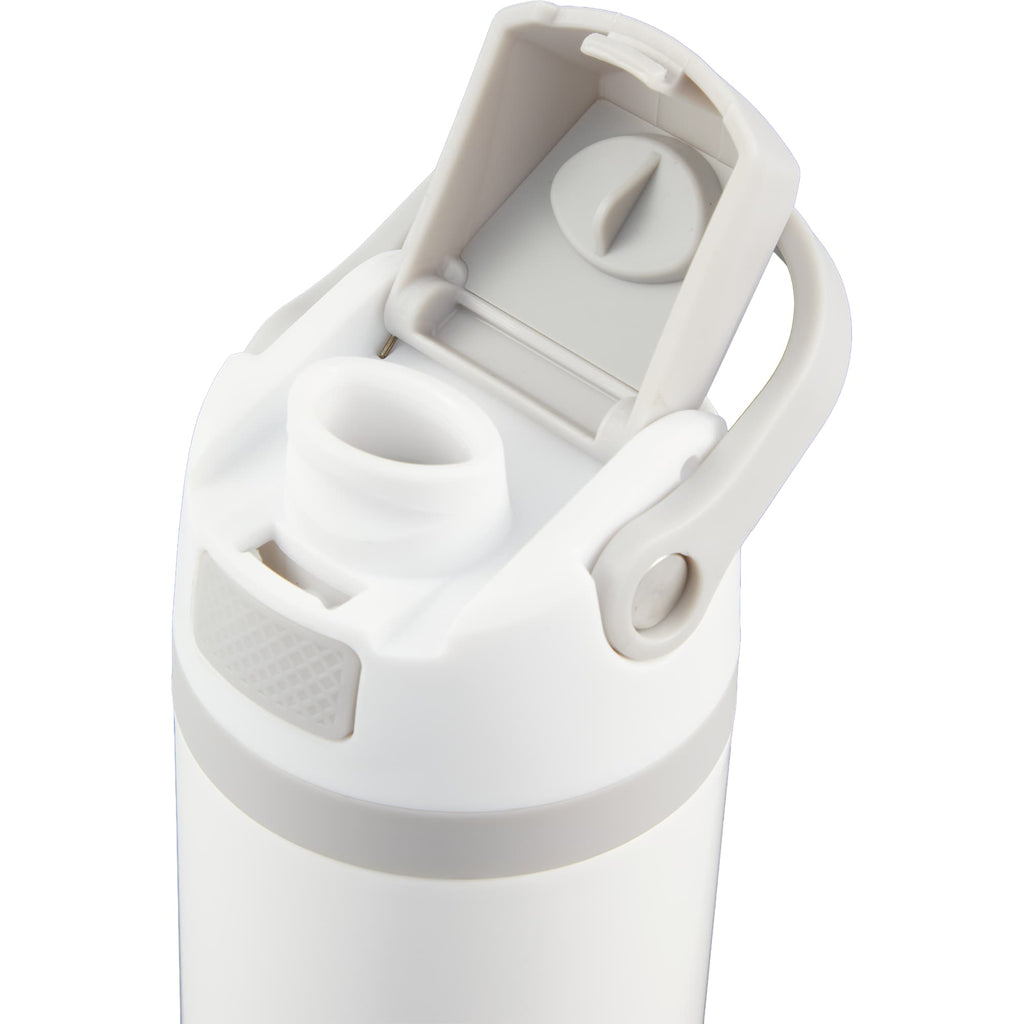 Reef Insulated Flip-Top Bottle in Recycled Steel, 24 oz - White - Detail 2