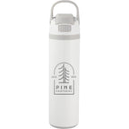 Reef Insulated Flip-Top Bottle in Recycled Steel, 24 oz - White - Front