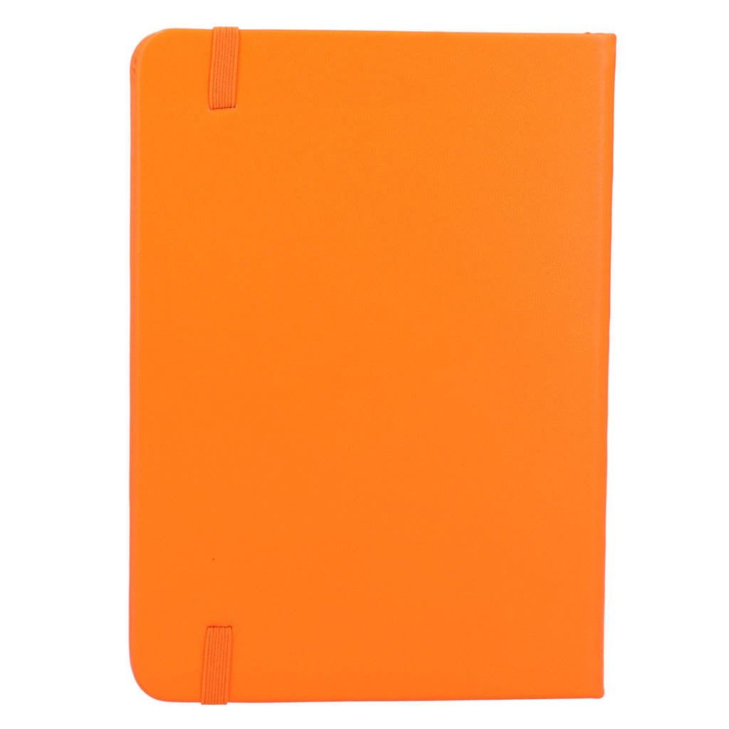 Remark Bound Notebook with Recycled Cover, 5 x 7 Inches Debossing - Orange - Back