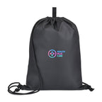Repeat Lite Recycled Drawstring Backpack Transfer - Black - View 1
