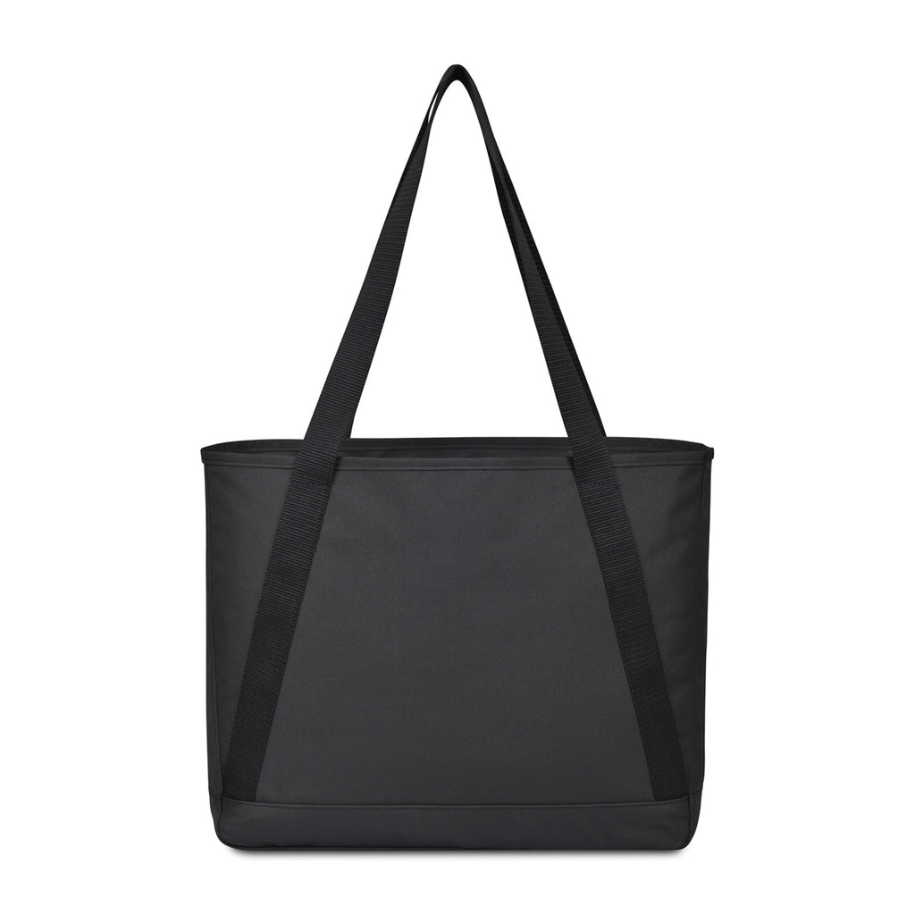 Repeat Recycled Tote with Hidden Zip Pocket Embroidery - Black - View 2