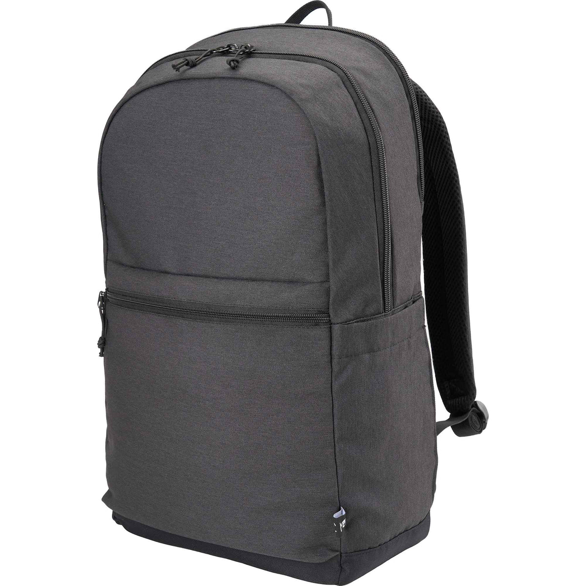 Repreve Recycled Laptop Backpack, 17 Inch Embroidery - Dark Gray - Left Angle