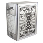 Retro Digital Camera, CinemaFlex - Black with Silver - Packaging
