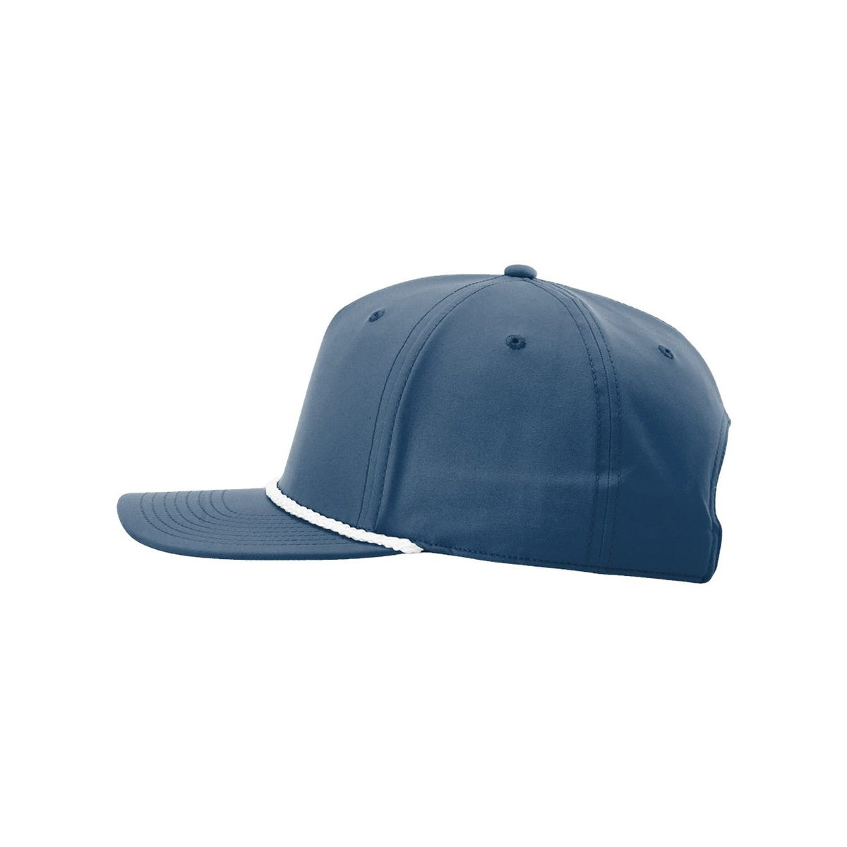 Richardson Five-Panel Classic Rope Cap Full Color - Light Blue/ White - Direct Side